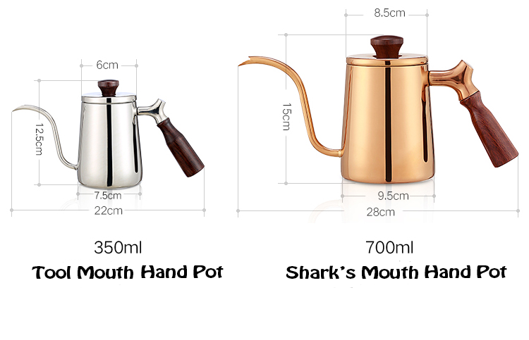 新製品350mlステンレススチールグースネックポットコーヒーの注ぐポットコーヒー滴りやかんミルクティージャグ